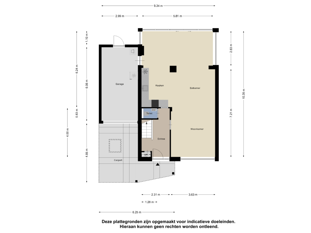 Bekijk plattegrond van Begane Grond van de Kupe 6