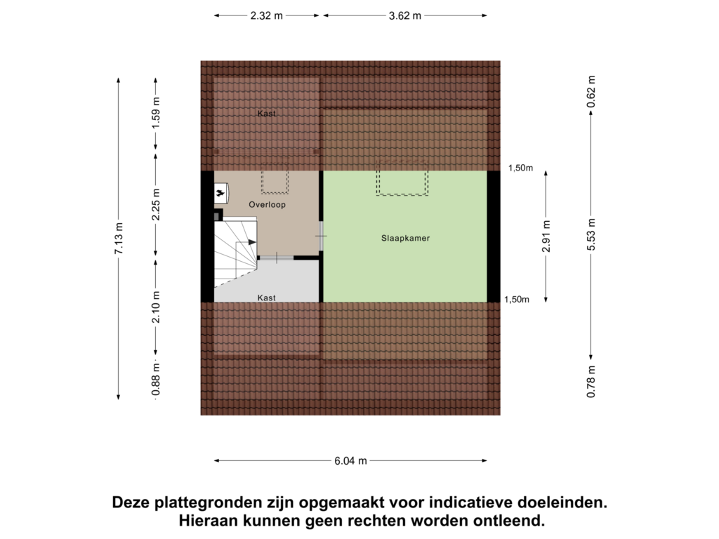 Bekijk plattegrond van Tweede Verdieping van de Kupe 6