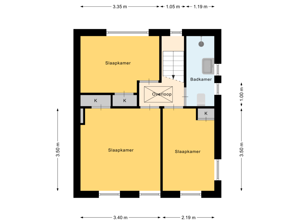 Bekijk plattegrond van 1e Verdieping van Julianaplein 6