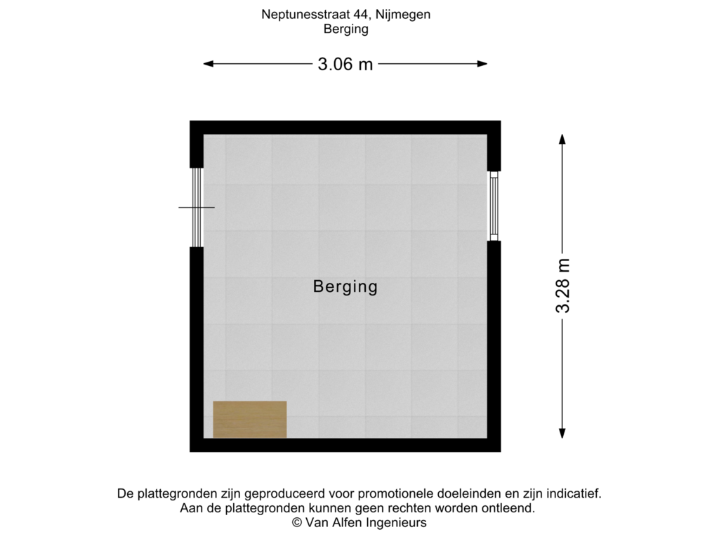 Bekijk plattegrond van Berging van Neptunusstraat 44