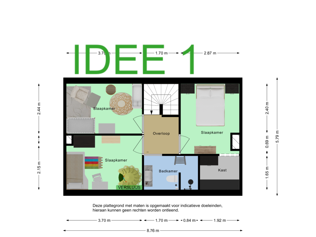 Bekijk plattegrond van Second floor IDEE 1 van Prinsessenstraat 3