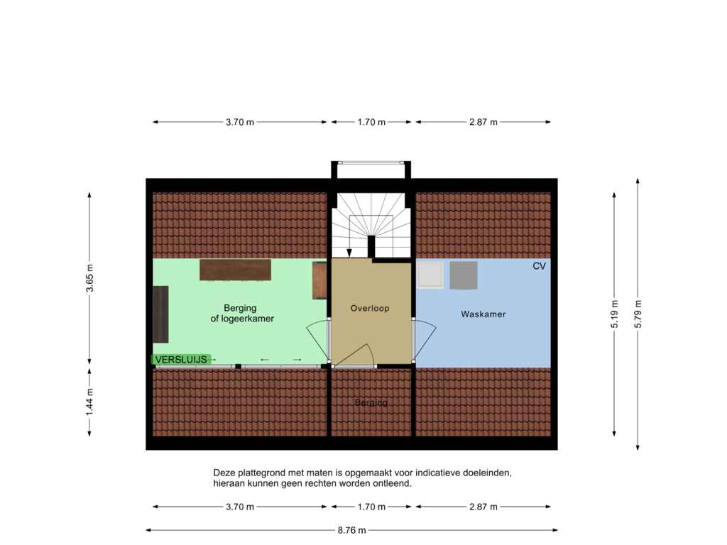 View floorplan of Third floor of Prinsessenstraat 3