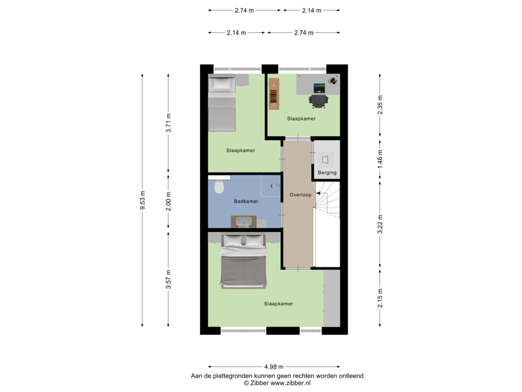 Bekijk plattegrond van Eerste verdieping van Zagerij 11