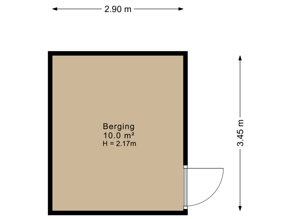 Bekijk plattegrond van Berging van Kastanjestraat 5