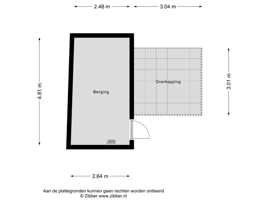 Bekijk plattegrond van Berging van Weverstraat 18