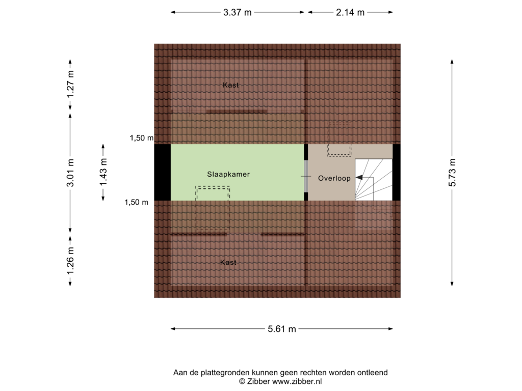 Bekijk plattegrond van Tweede Verdieping van Van Beresteijnstraat 1