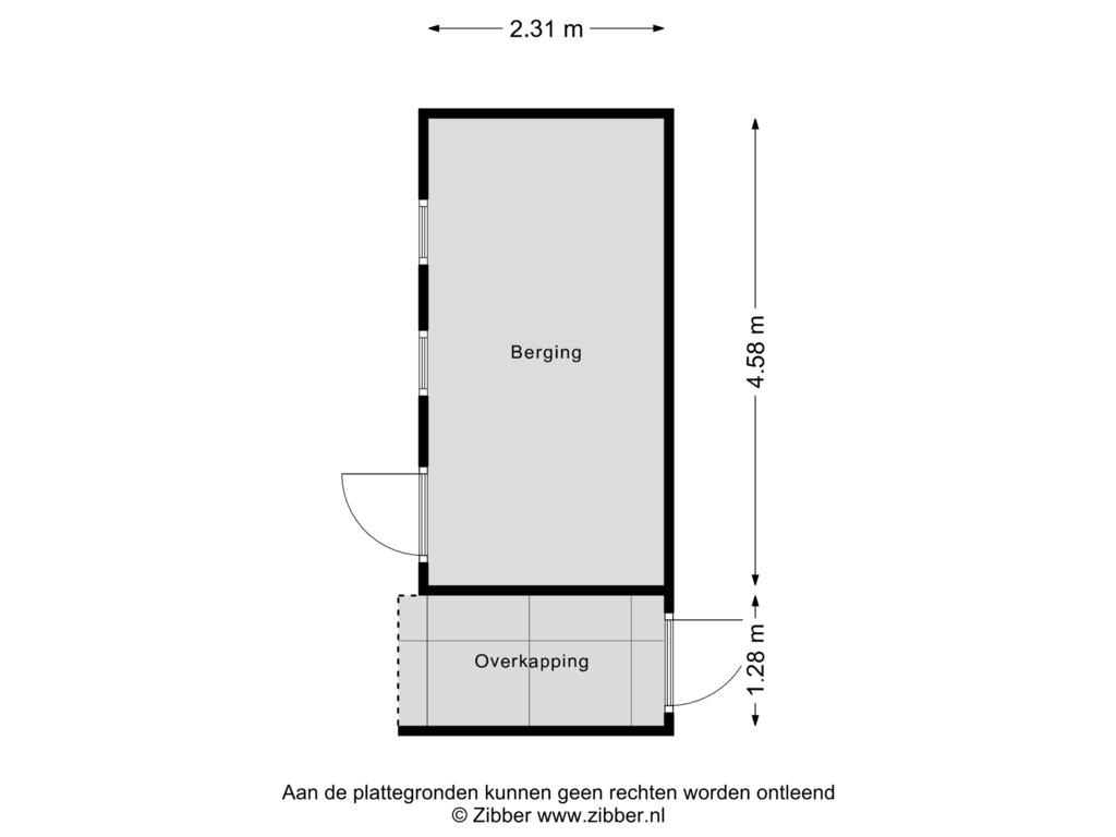 Bekijk plattegrond van Berging van Van Beresteijnstraat 1