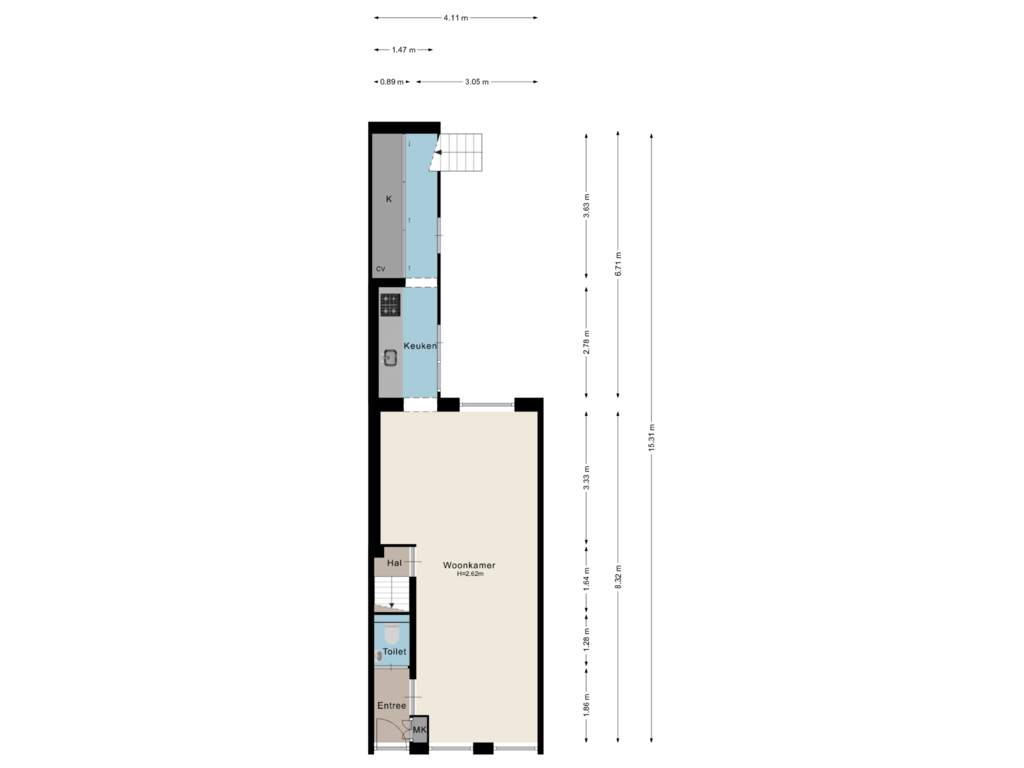 Bekijk plattegrond van Begane grond van Stationstraat 8