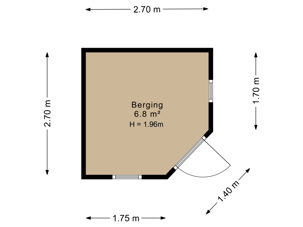 Bekijk plattegrond van Berging van Kolwal 16