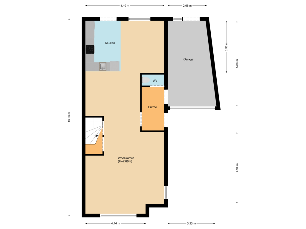 View floorplan of First floor of Rietzanger 28