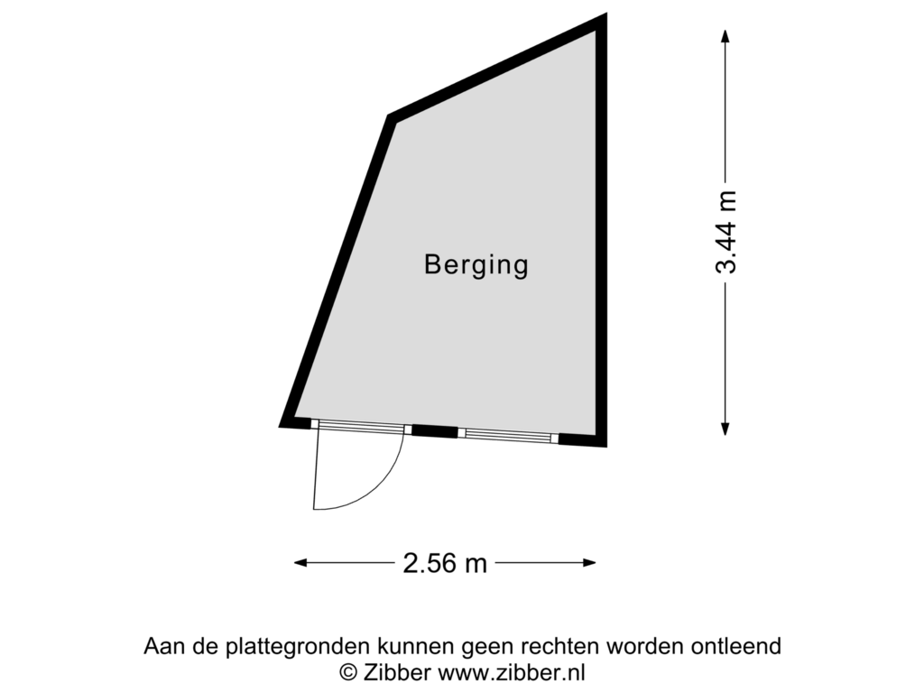 Bekijk plattegrond van Berging van van Ostadestraat 55