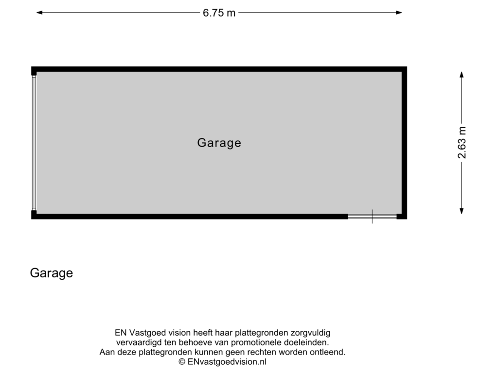 View floorplan of Garage of Pronkgevel 21