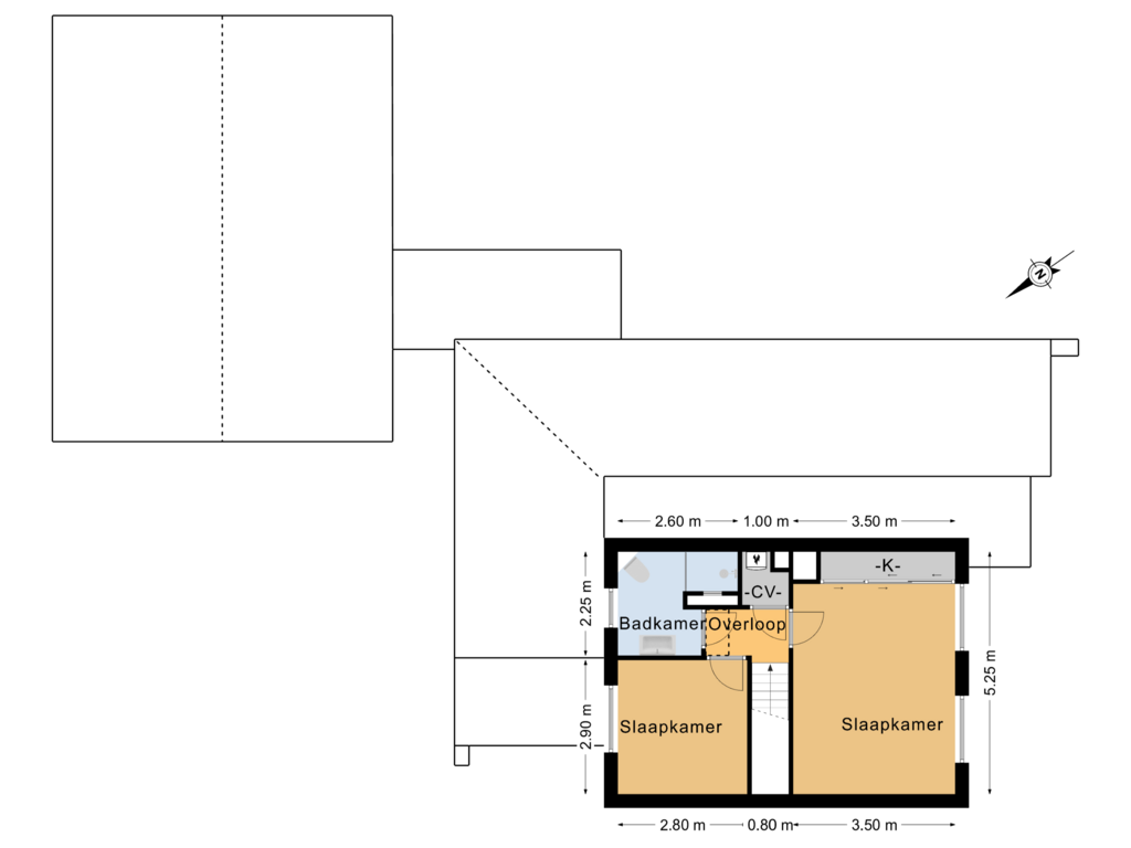 Bekijk plattegrond van 1e Verdieping van De Streek 4