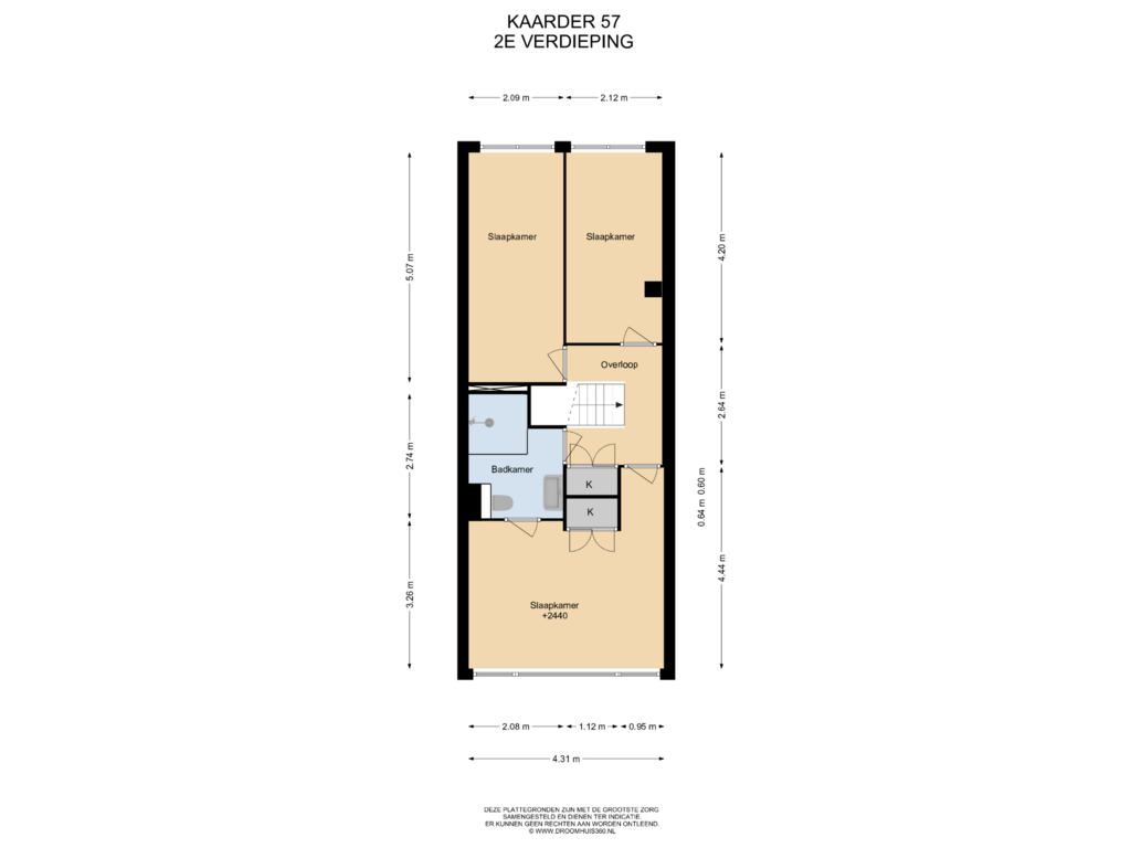 Bekijk plattegrond van 2E Verdieping van Kaarder 57