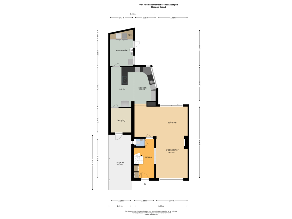 Bekijk plattegrond van BEGANE GROND van van Heemskerkstraat 5