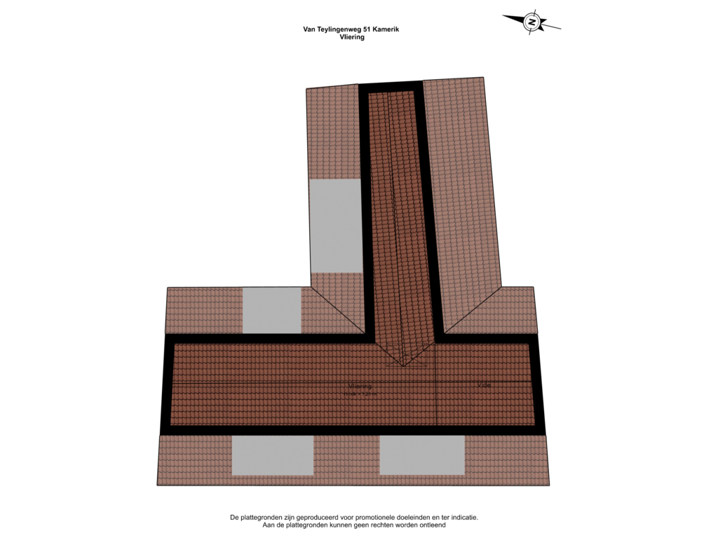 View floorplan of Vliering of Van Teylingenweg 51