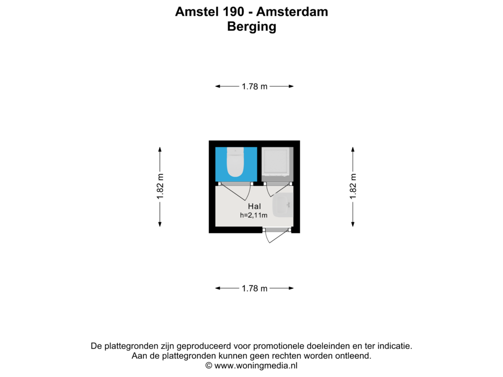 Bekijk plattegrond van Berging van Amstel 190