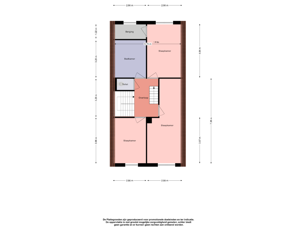 Bekijk plattegrond van Eerste verdieping van Spoorlaan 8