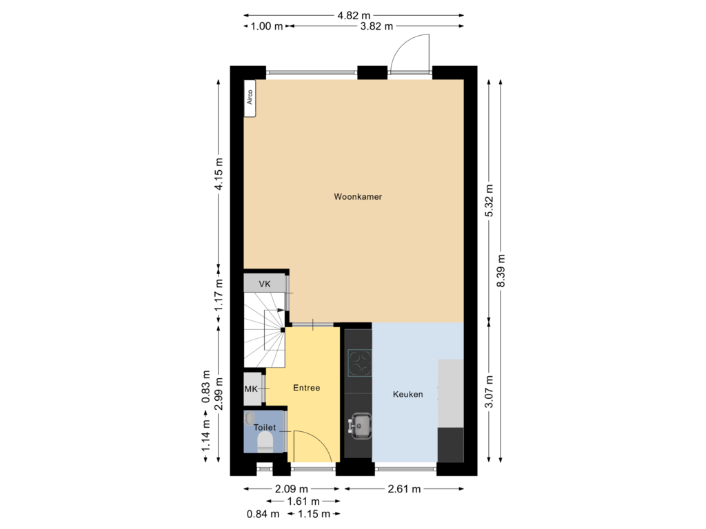 Bekijk plattegrond van Begane grond van Leijenhof 24