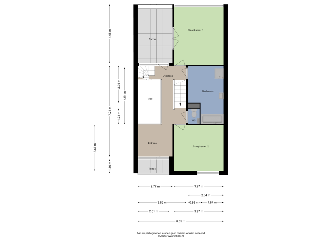 Bekijk plattegrond van Eerste verdieping van Breevaarthoek 10