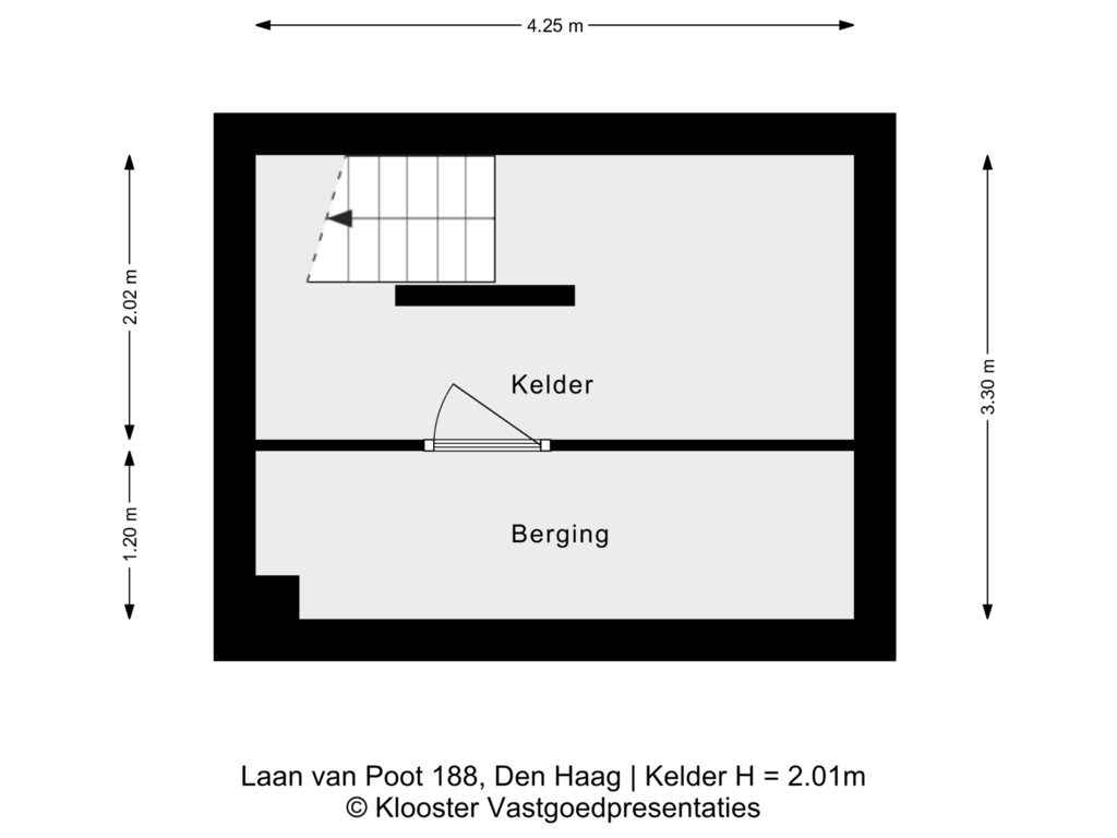 Bekijk plattegrond van Kelder van Laan van Poot 188