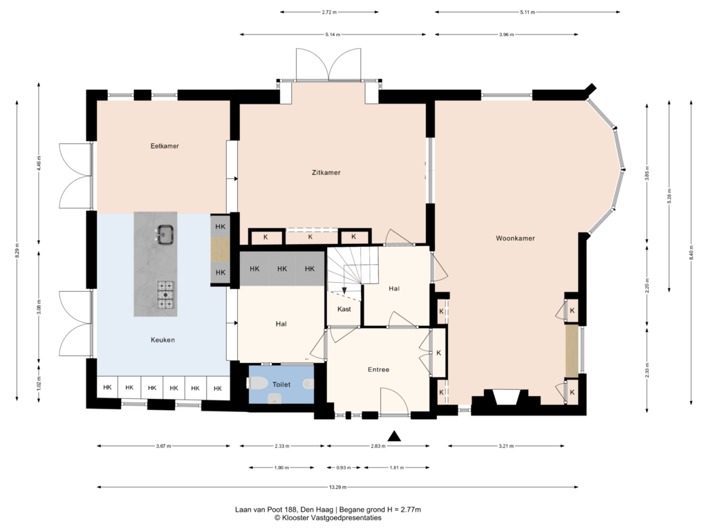 Bekijk plattegrond van Begane grond van Laan van Poot 188