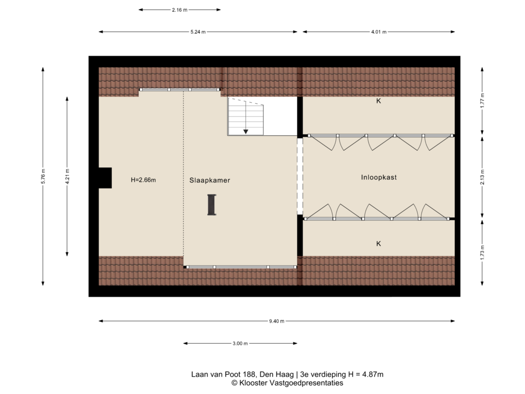 Bekijk plattegrond van 3e verdieping van Laan van Poot 188