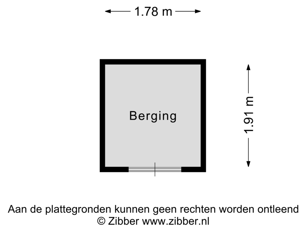 View floorplan of Berging of Thorbeckeplantsoen 30-C