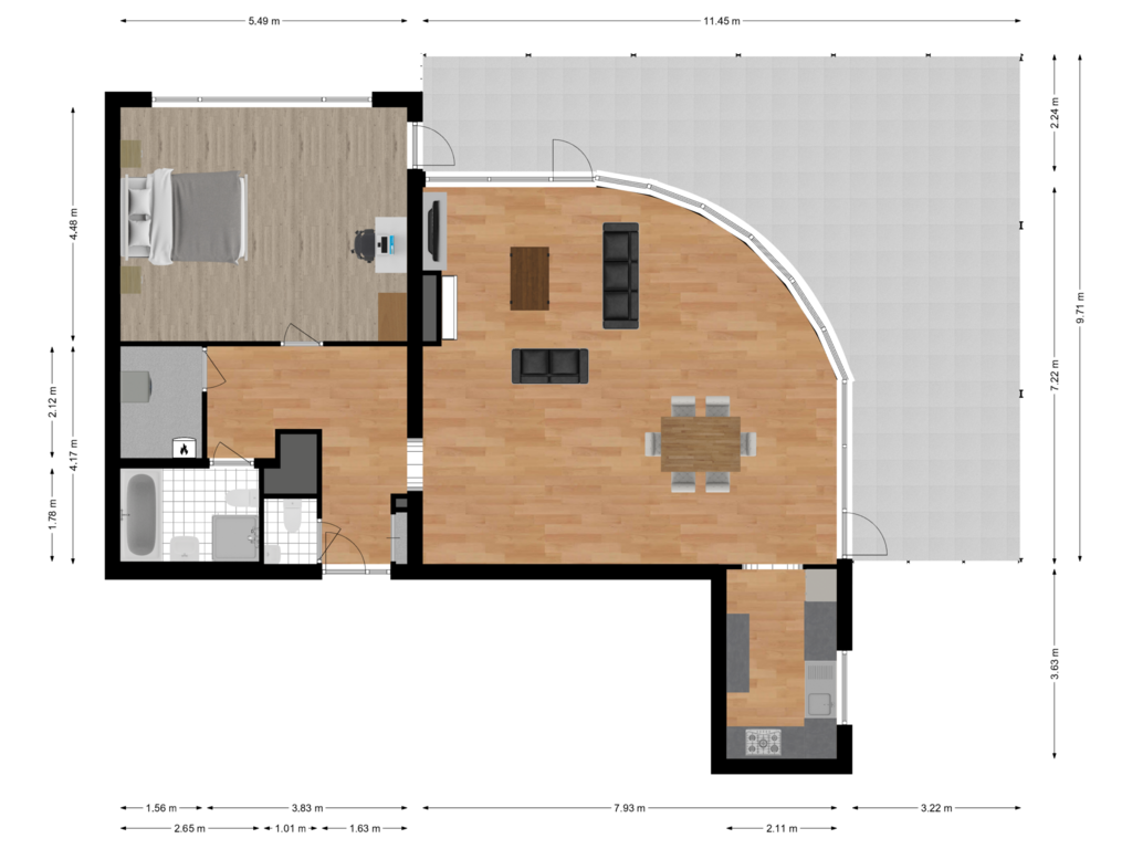 View floorplan of Appartement of Lizzy Ansinghhof 21