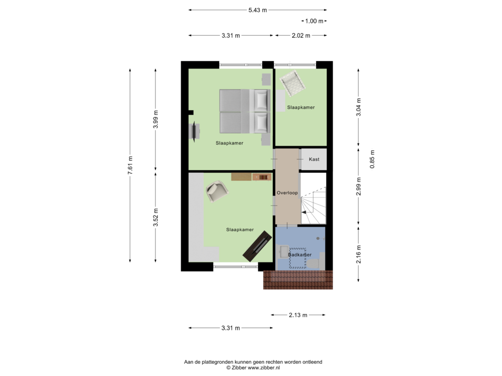 Bekijk plattegrond van Eerste verdieping van Speenkruidstraat 35