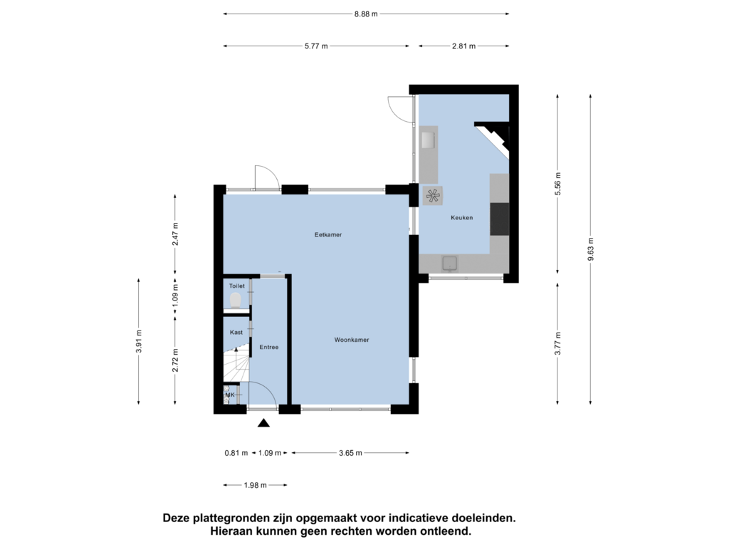 Bekijk plattegrond van Begane Grond van Van Goor Hinloopenstraat 26