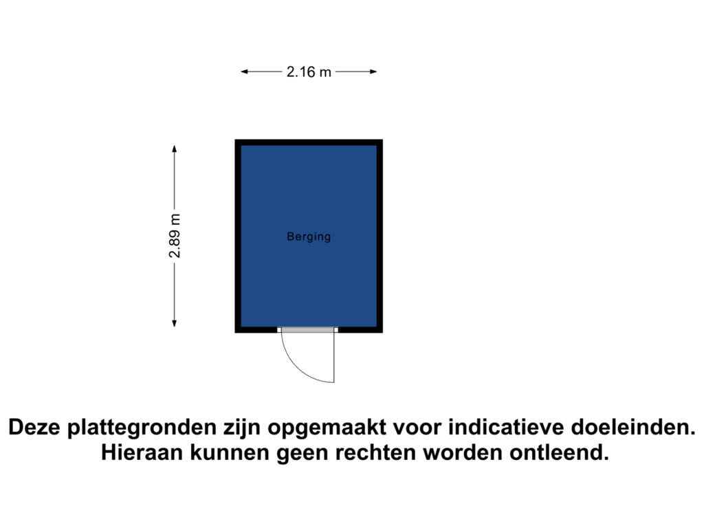 Bekijk plattegrond van Berging van Van Goor Hinloopenstraat 26