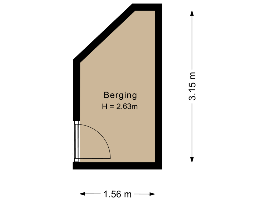 View floorplan of Berging of Voordek 34