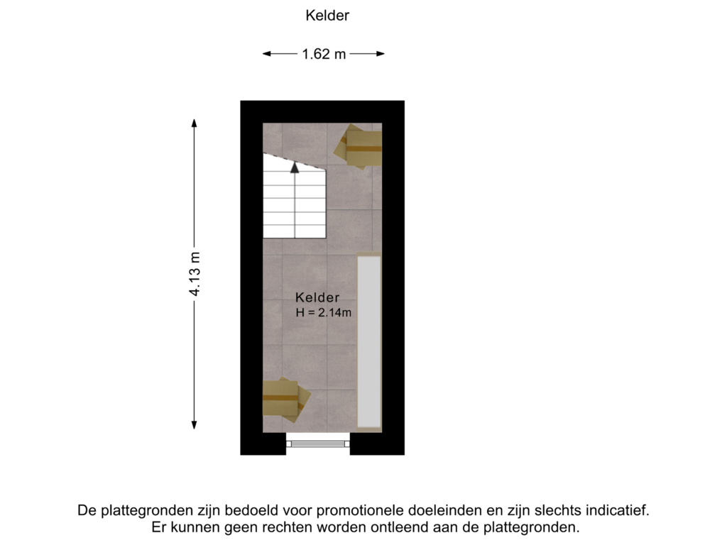 View floorplan of Kelder of Tooropstraat 168