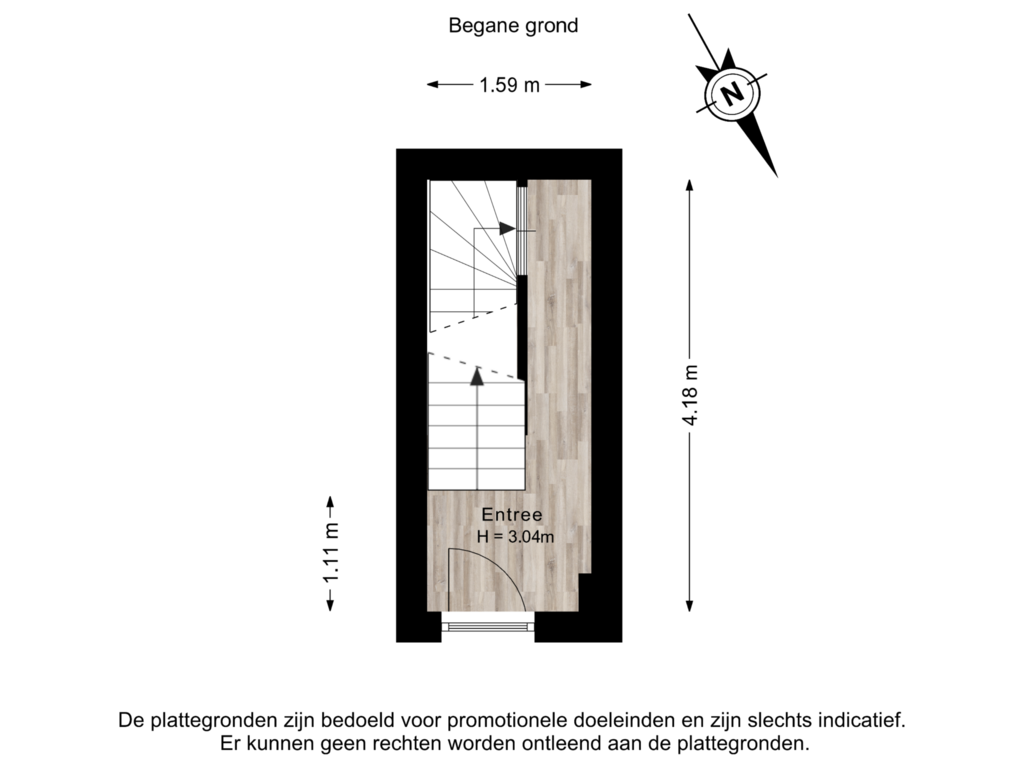 View floorplan of Begane grond of Tooropstraat 168