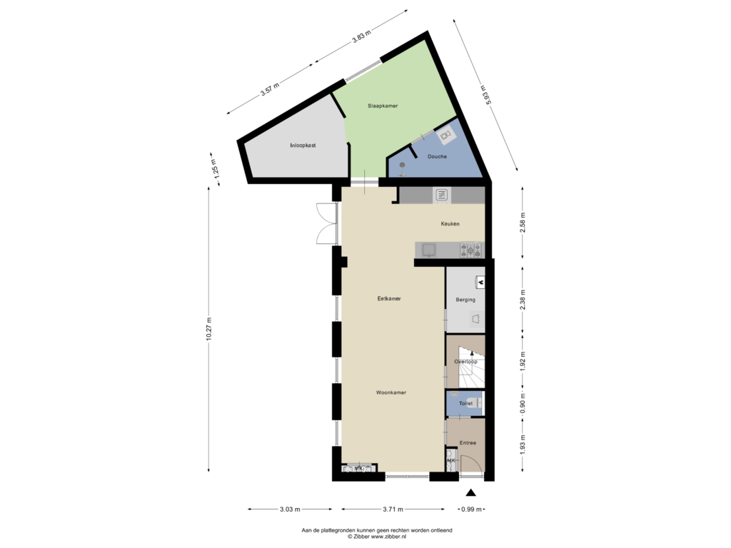 View floorplan of Begane Grond of Oerdijk 3-A