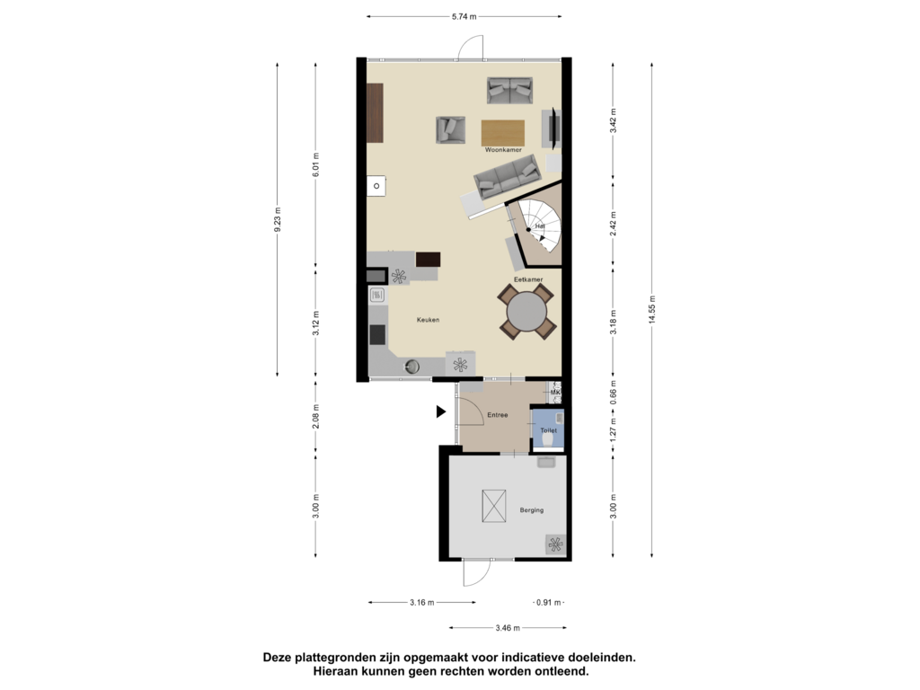 Bekijk plattegrond van Begane Grond van De Kaapstander 13