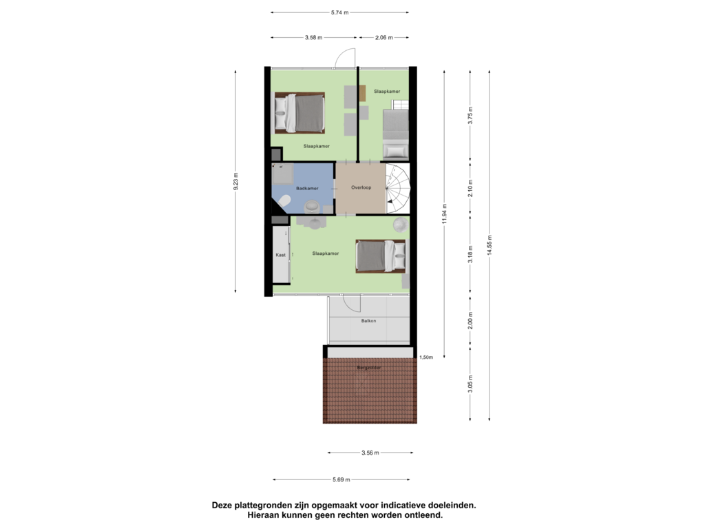 Bekijk plattegrond van Eerste Verdieping van De Kaapstander 13