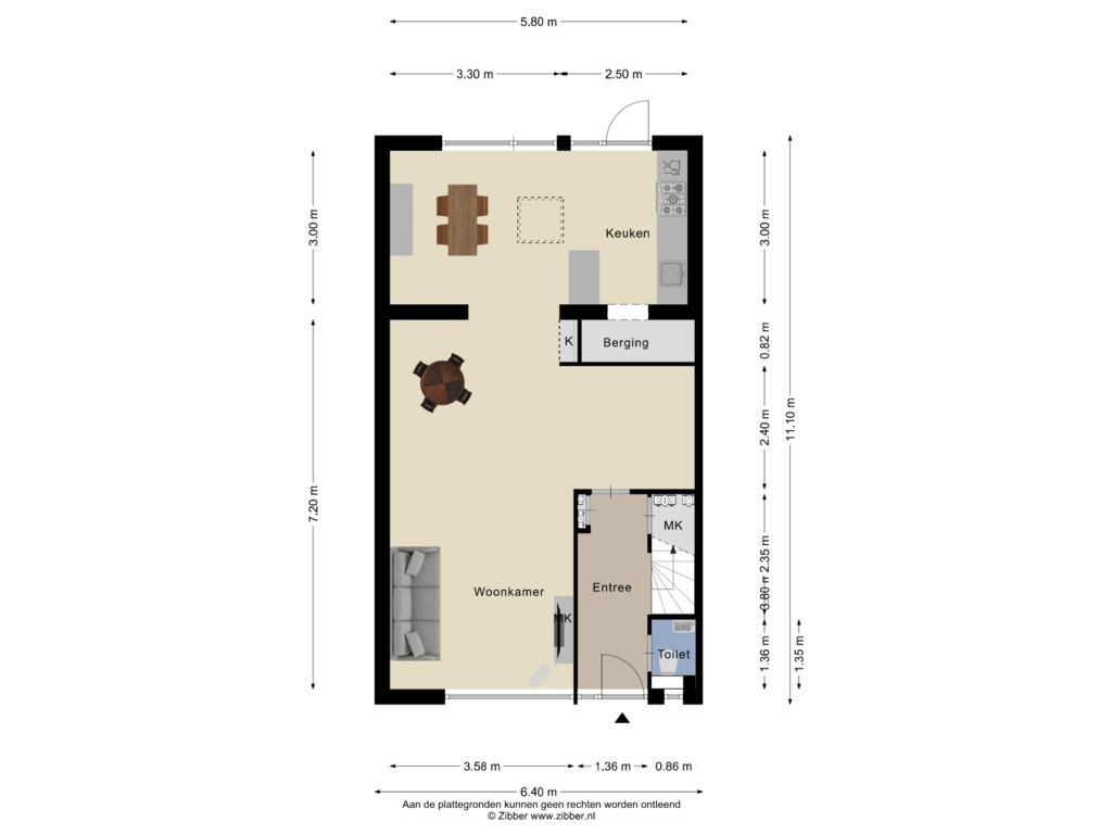 Bekijk plattegrond van Begane Grond van Marsstraat 11