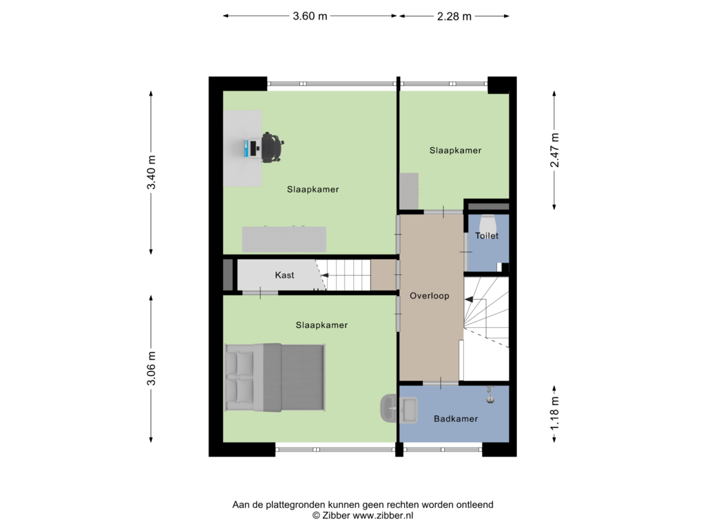 Bekijk plattegrond van Eerste Verdieping van Marsstraat 11