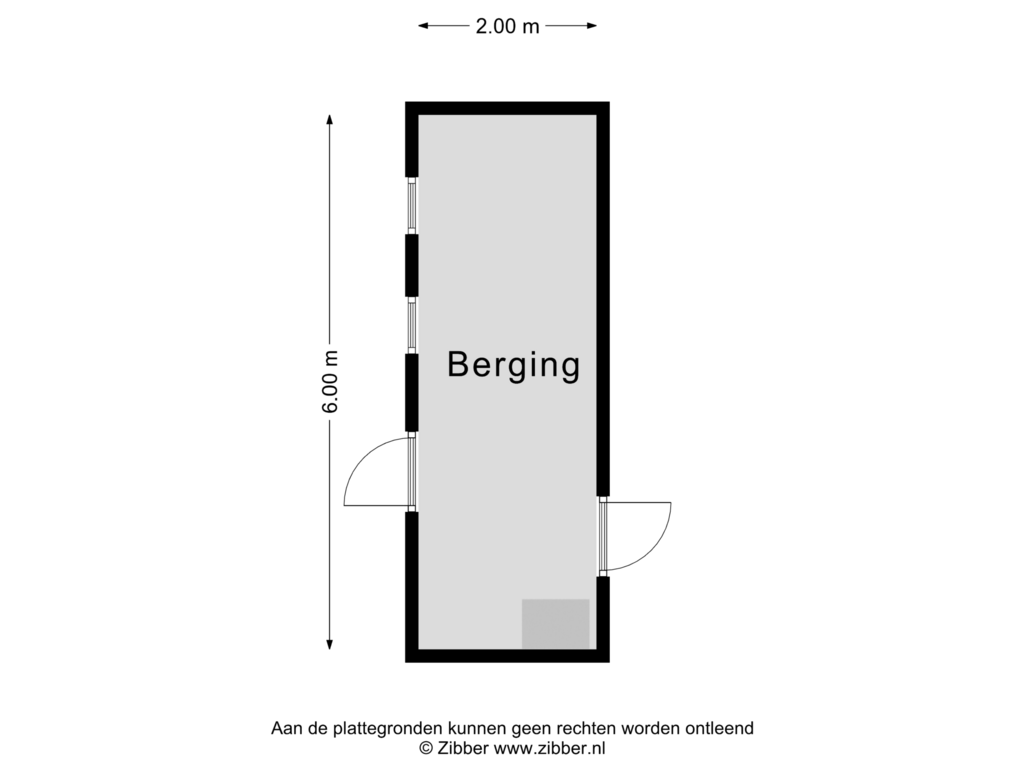 Bekijk plattegrond van Berging van Marsstraat 11