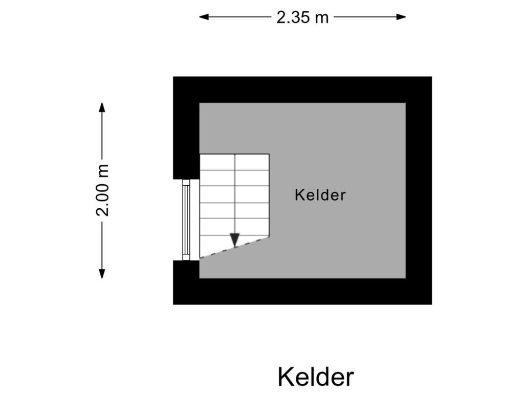 Bekijk plattegrond van Kelder van Spuilaan 12