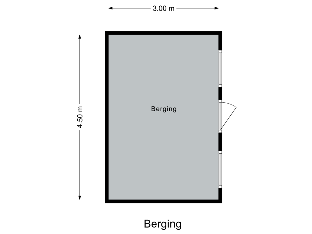 Bekijk plattegrond van Berging van Spuilaan 12