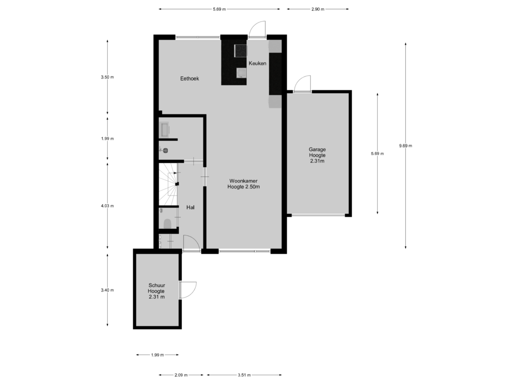 Bekijk plattegrond van Begane grond van A.N.van Pellecomhof 5