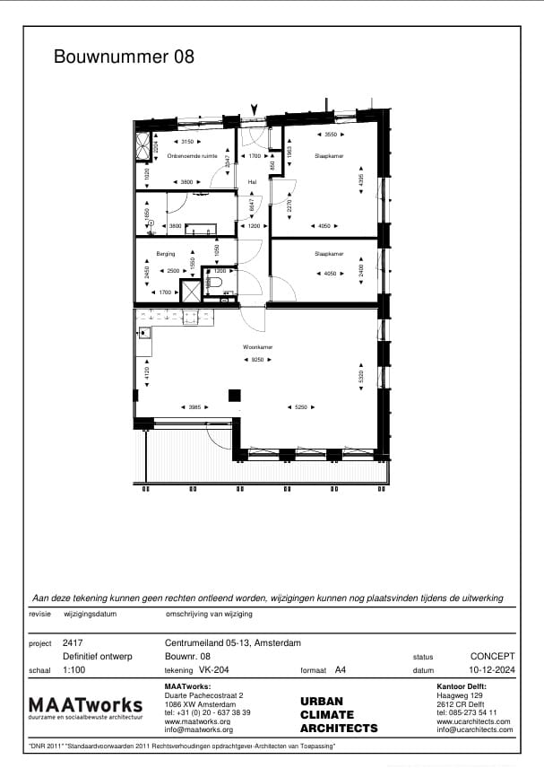Foto 16 van Vierkamer hoekappartement (Bouwnr. 8)