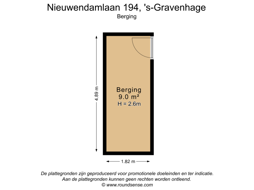 Bekijk plattegrond van Berging van Nieuwendamlaan 194