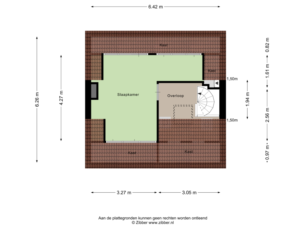 Bekijk plattegrond van Tweede Verdieping van Groeneveltstraat 8