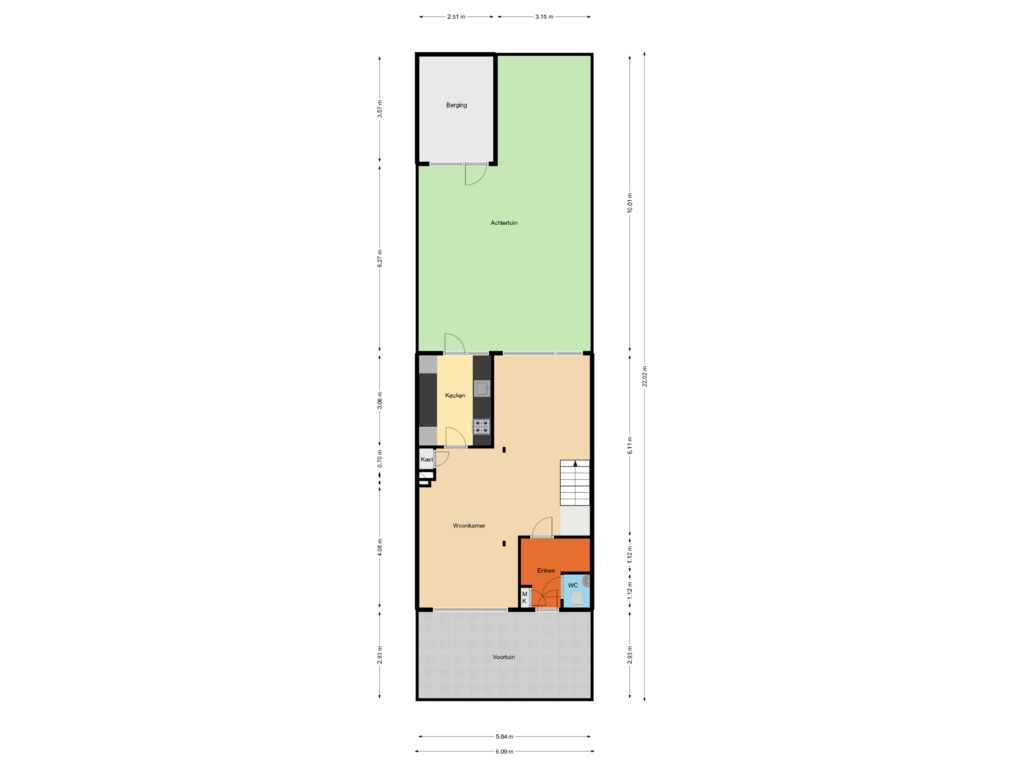 View floorplan of Tuin of Albert Schweitzerstraat 109