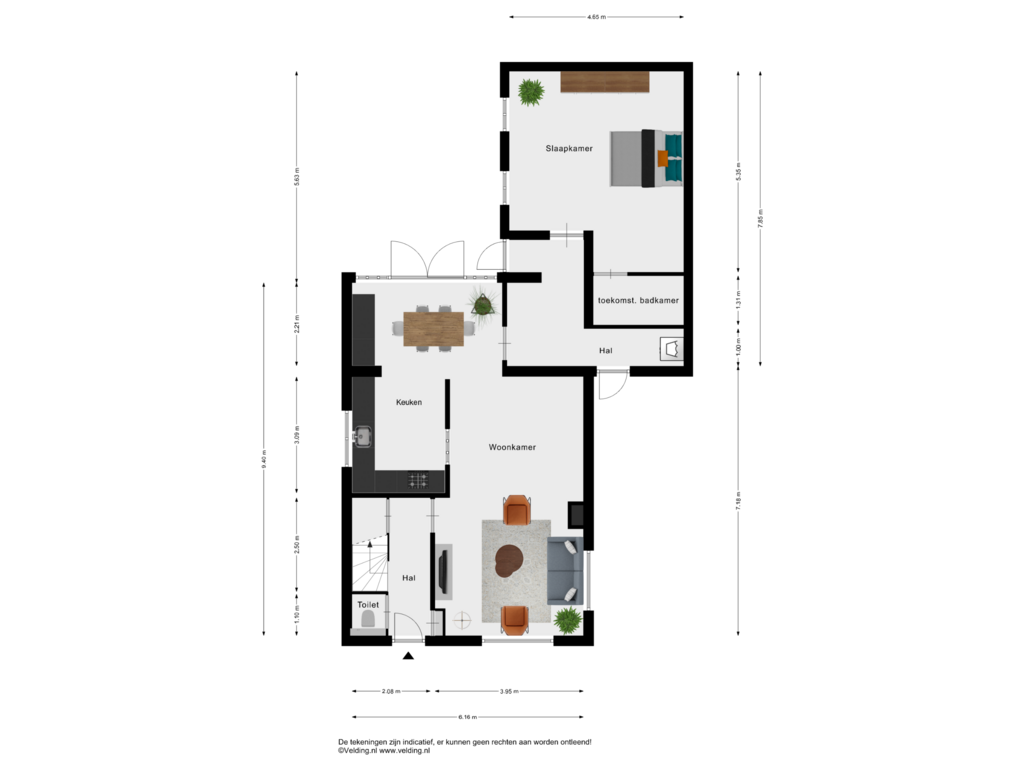 Bekijk plattegrond van Woonlaag 1 van Derde Kampsweg 4