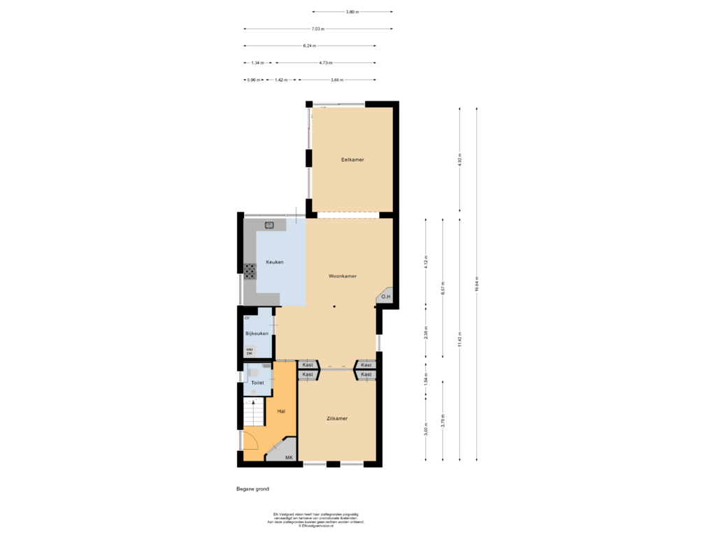 Bekijk plattegrond van Begane grond van Peperstraat 15